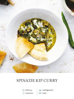 Spinach and chicken curry