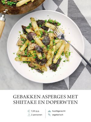 Asparagus, Shitake and Peas